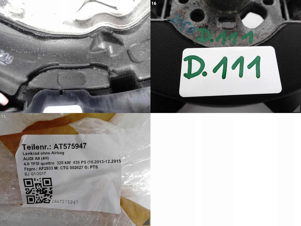 фото №12, Audi a8 s8 4h0 d4 lift 13-17 воздуховод многофункциональный лепестки переключения drewno кожа