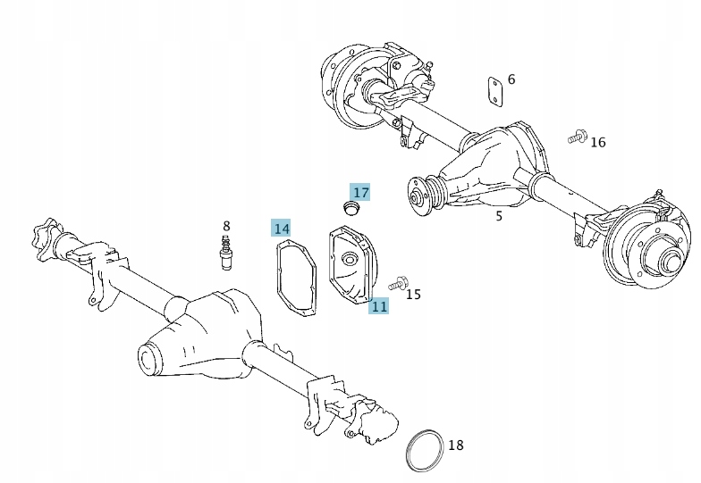 фото №1, Набор крышки заднего мост sprinter w906 5t