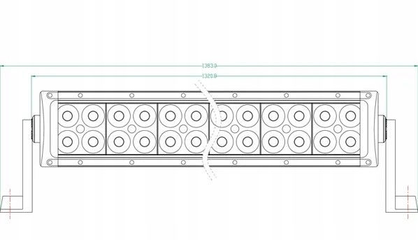 фото №10, Лампа протитуманна фара led балка 130cm 300w 25500lm kramp