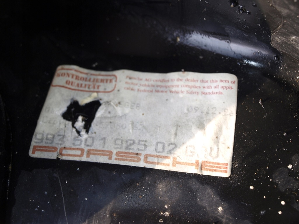 фото №8, Лонжерон левая задняя porsche 911 993