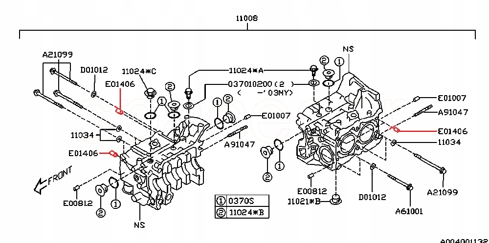 фото №3, Subaru втулка направляющая головки блок двигателя
