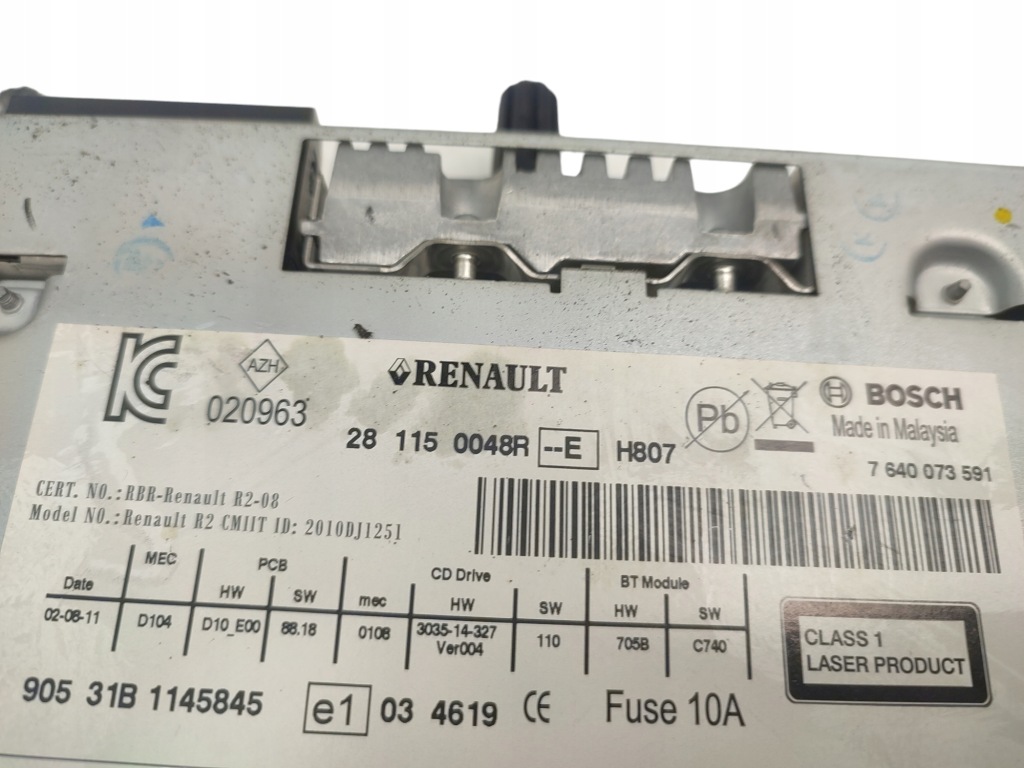 фото №2, Радио cd навигация renault latitude 281150048r с код