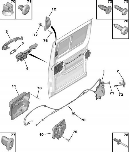 фото №11, Ручка jumpy iii правая дверь внутренняя 9109e9