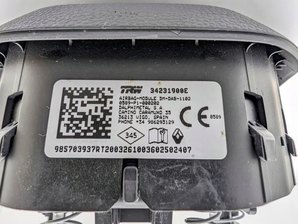 фото №4, Подушка w кермо renault trafic clio v оригінальна 985703937r