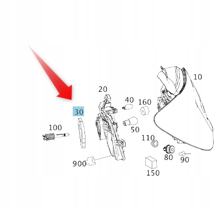 Купить Прокладка корпус лампы mercedes w176 a176826019164