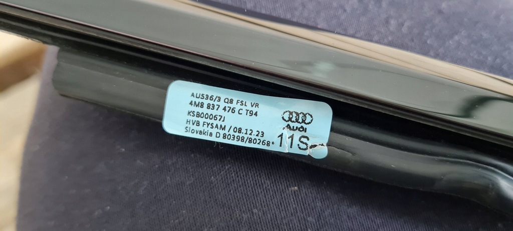 фото №12, Sq8 4m rsq8 q8 молдинг ущільнювач двері права перед sline 24r 4m8837476c