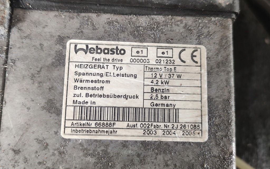 фото №3, Webasto обігрівач стояночний thermo top e