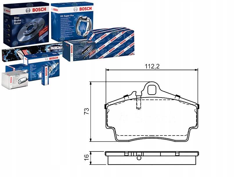 фото №1, Набор - комплект тормозных колодок тормозных [bosch]