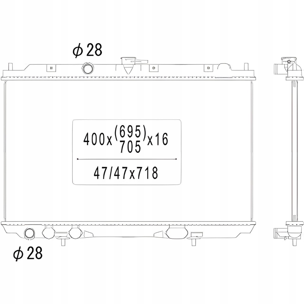 фото №1, Diederichs dcm1827 радіатор, система охолодження двигуна