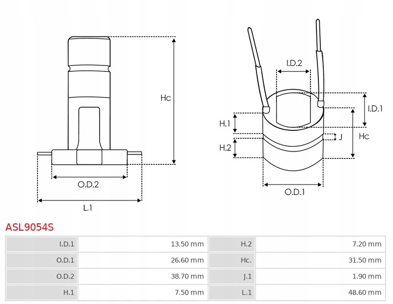 Кільце ковзний asl9054s Оригінал