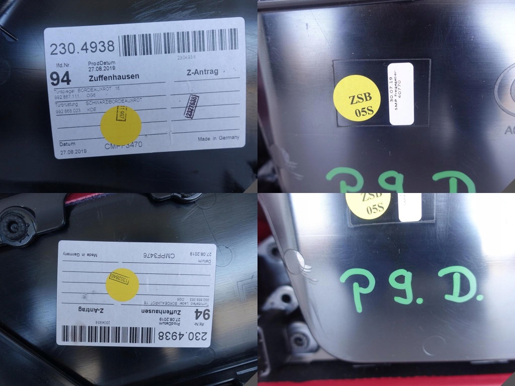 фото №12, Porsche 911 992 19- оббивка ліва bordeauxrot eu