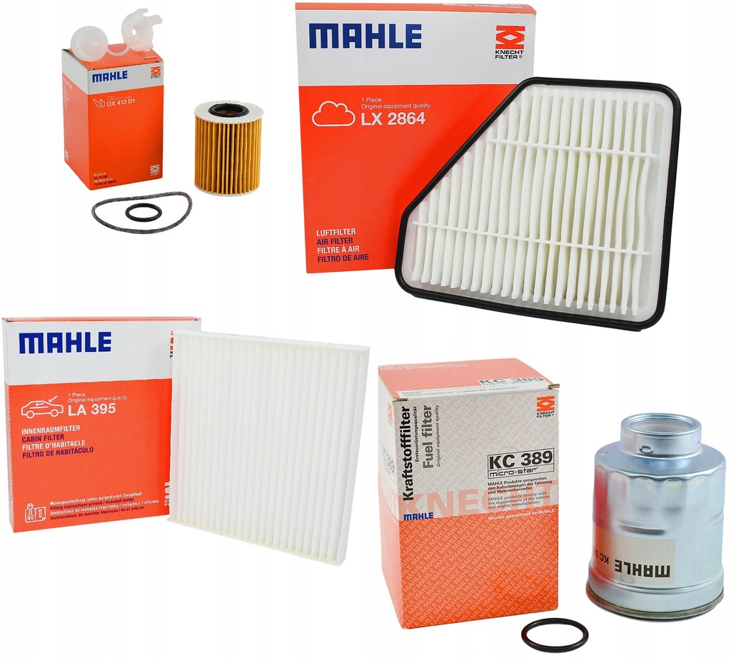 фото №1, Knecht комплект 4 фильтров toyota auris e18 2.0 d4d 124km