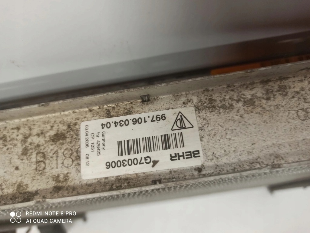 фото №11, Радіатор porsche boxster cayman 997106035