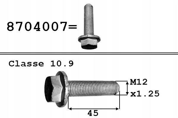 фото №1, Sasic 8704007 болт колеса шківний