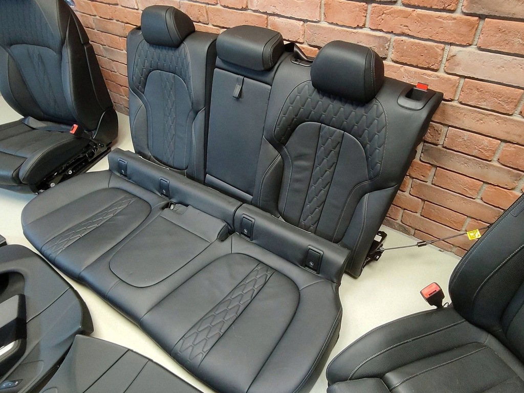 фото №9, Bmw x6 g06 сидіння оббивка вентиляція монітори комфортні сидіння merino чорні