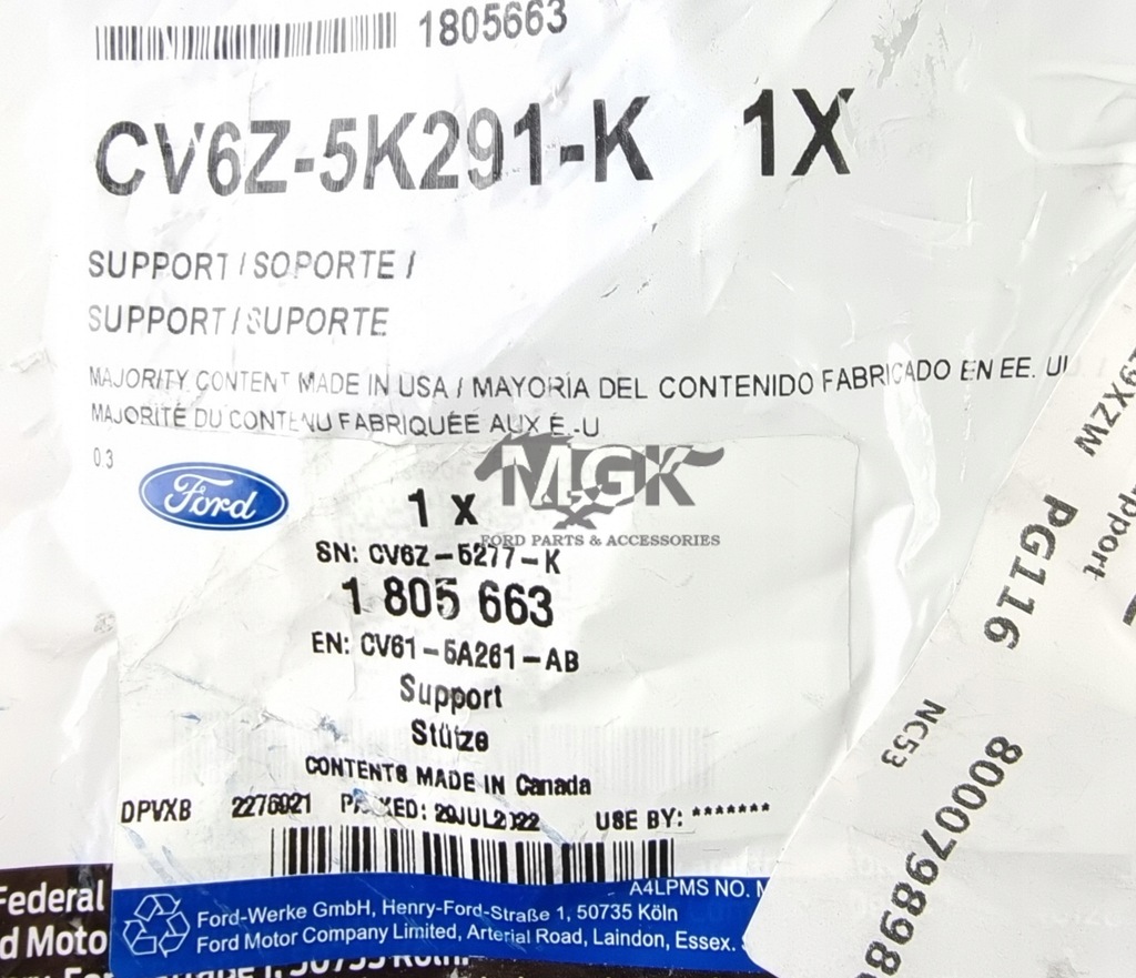 фото №12, Кронштейн глушника ford kuga/ escape 12- ford 1805663