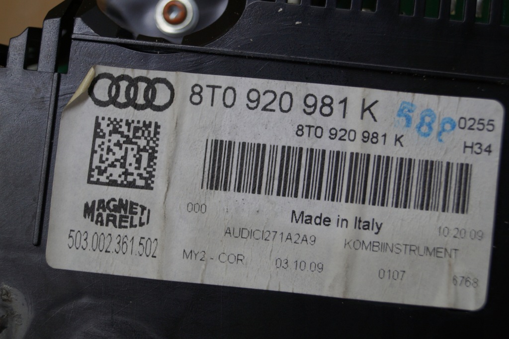 фото №9, Лічильник прилади audi оригінальний номер 8t0920981k