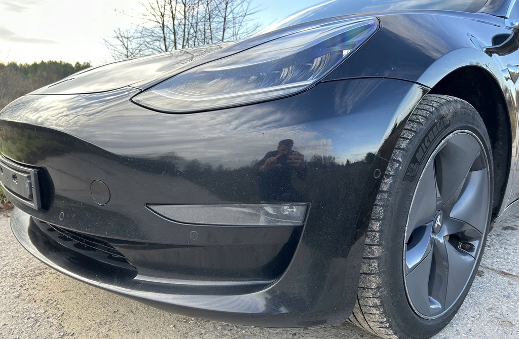 фото №13, Kompletny перед капот лампи бампер pas крила tesla 3 awd 470km 2019r