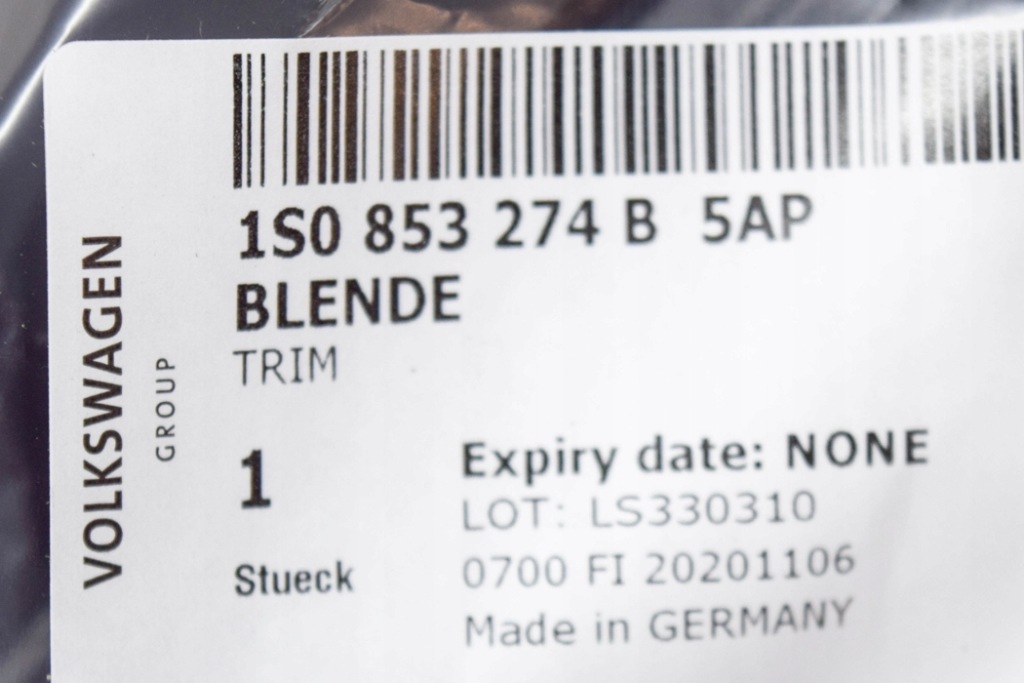 фото №7, Vw up передній правий крила дзеркало молдинг захисна новий оригінальний 1s085