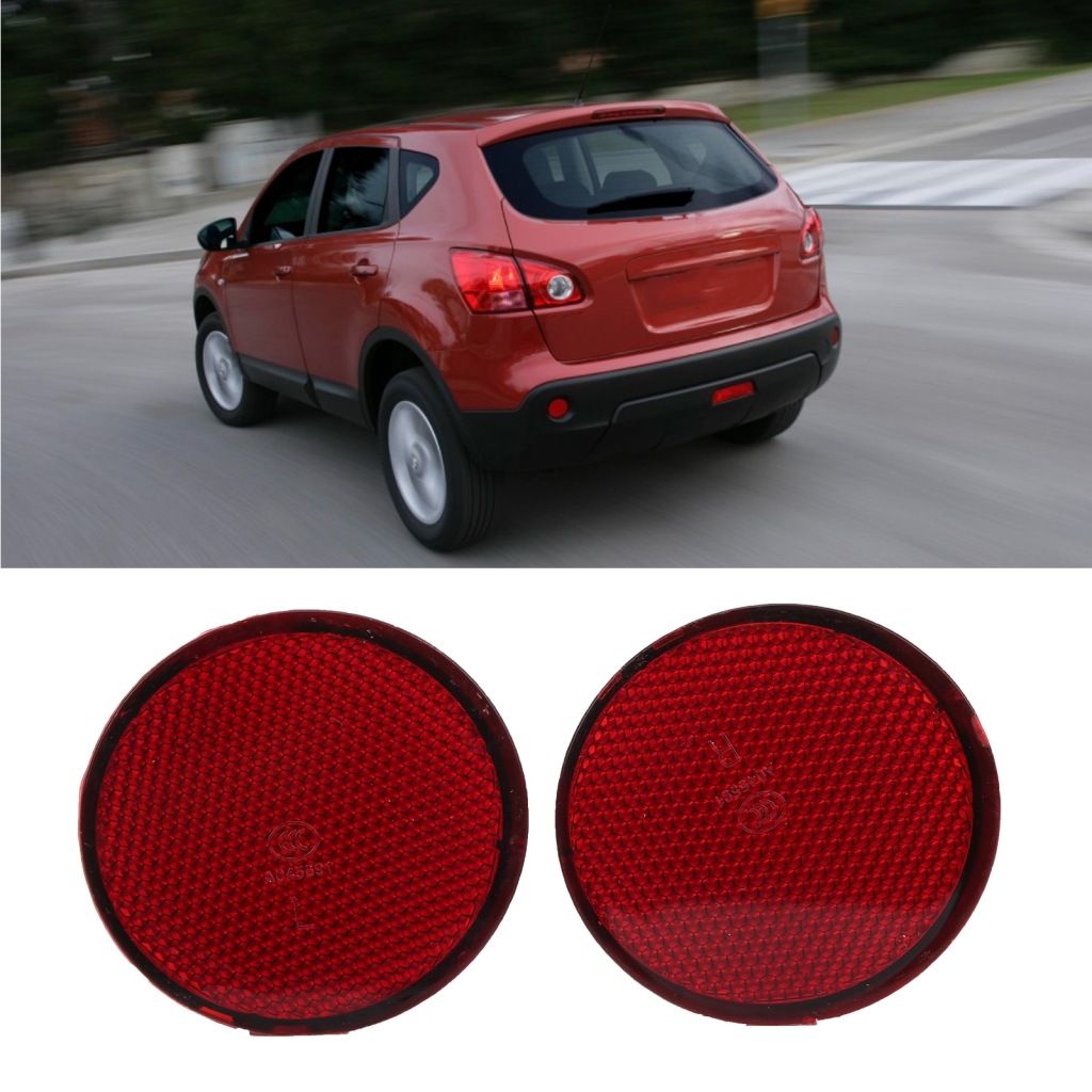 фото №15, Nissan qashqai 2007-2015 2pcs круглый красный отражатель бампера заднего
