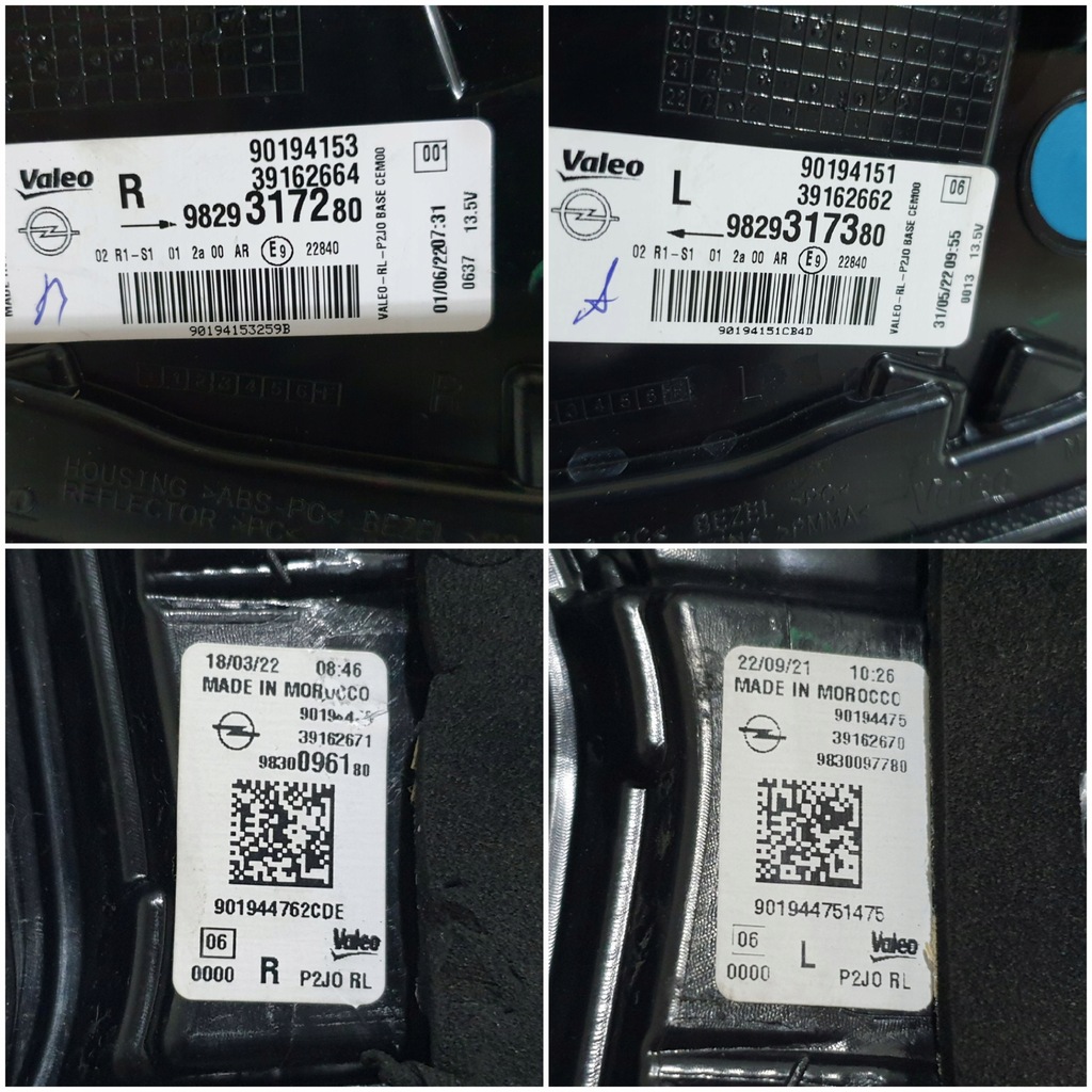 фото №15, Лампа права ліва t opel corsa f 39162664 39162662