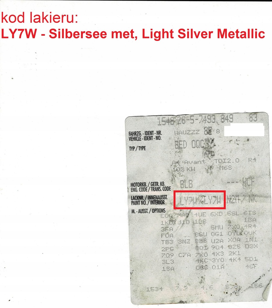 фото №12, Молдинг дверна ліва задня ly7w audi a4 b7 04-08