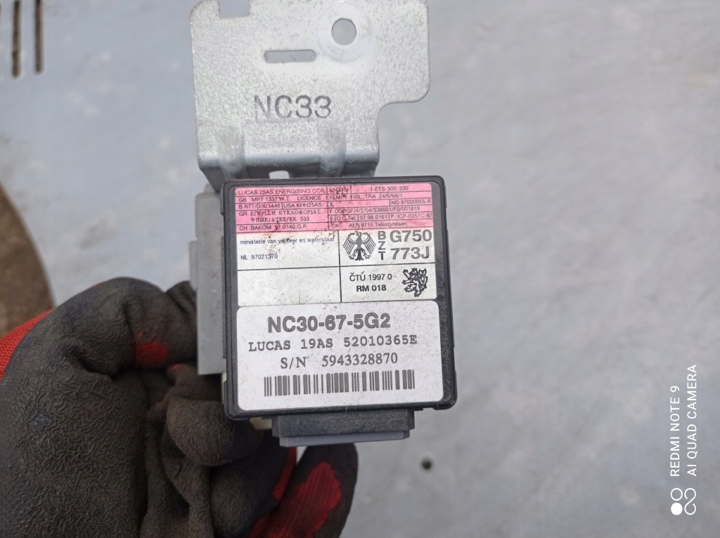 фото №1, Модуль иммобилайзер mazda mx-5 nb nc30-67-5g2