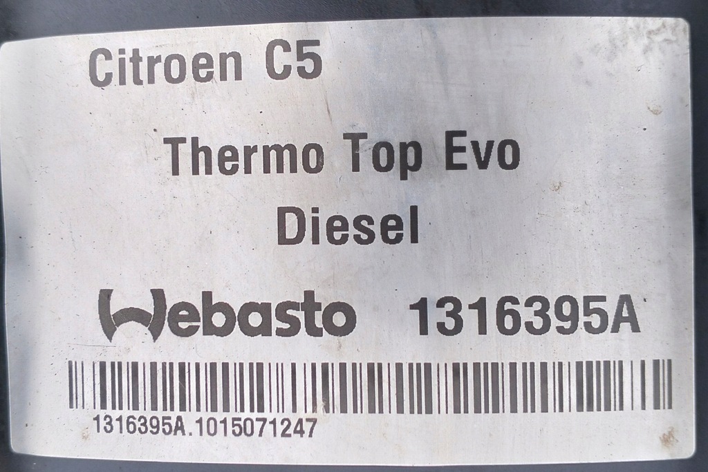 фото №13, Обігрівач стояночний webasto thermo top citroen c5 iii x7 дизель 9021037b