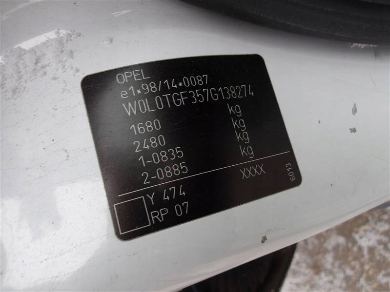 фото №4, Крышка багажника задняя opel astra ii g kombi