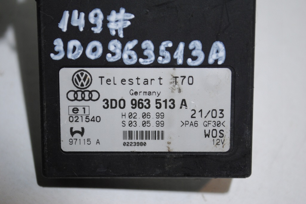 фото №6, Модуль webasto vw phaeton 3d0963513a