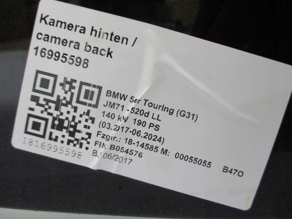 фото №6, Кришка багажника задня bmw 5 g31 kombi pod камера 17r