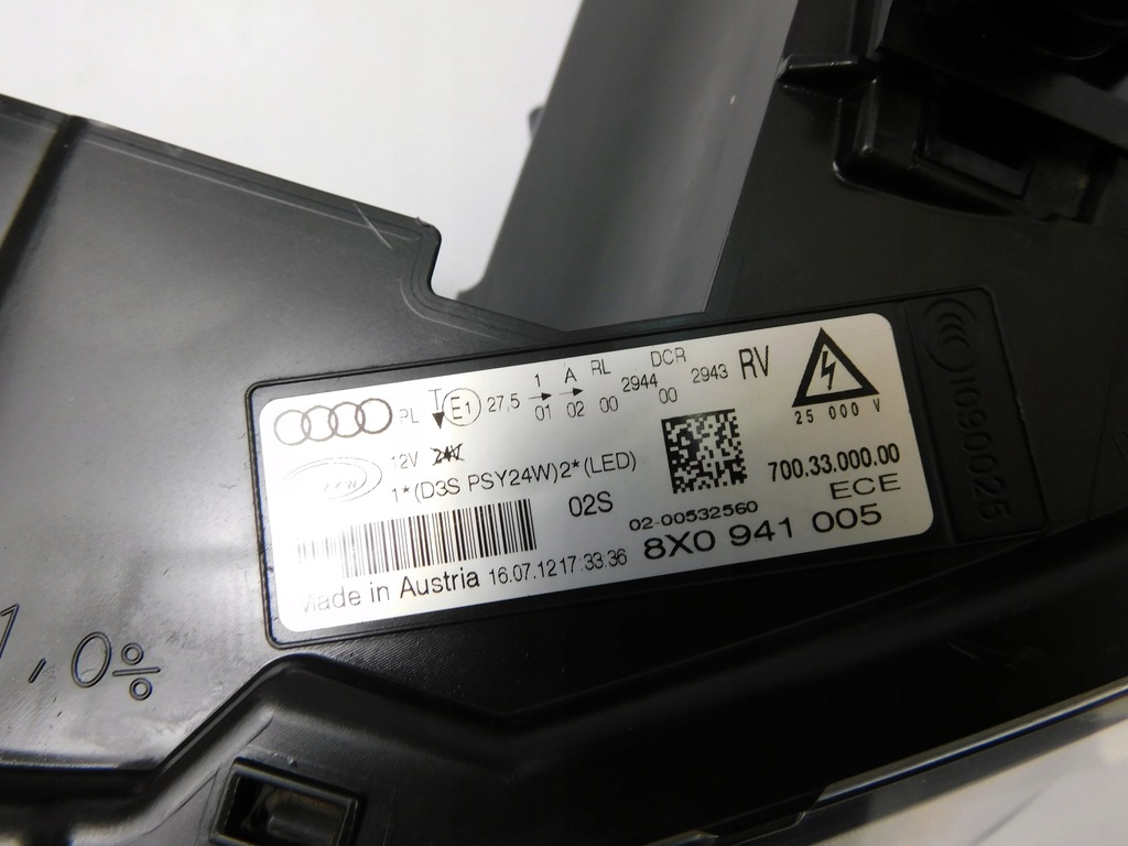 фото №15, Audi a1 8x лампа права ліва ксенон led 8x0941006 8x0941005 повний
