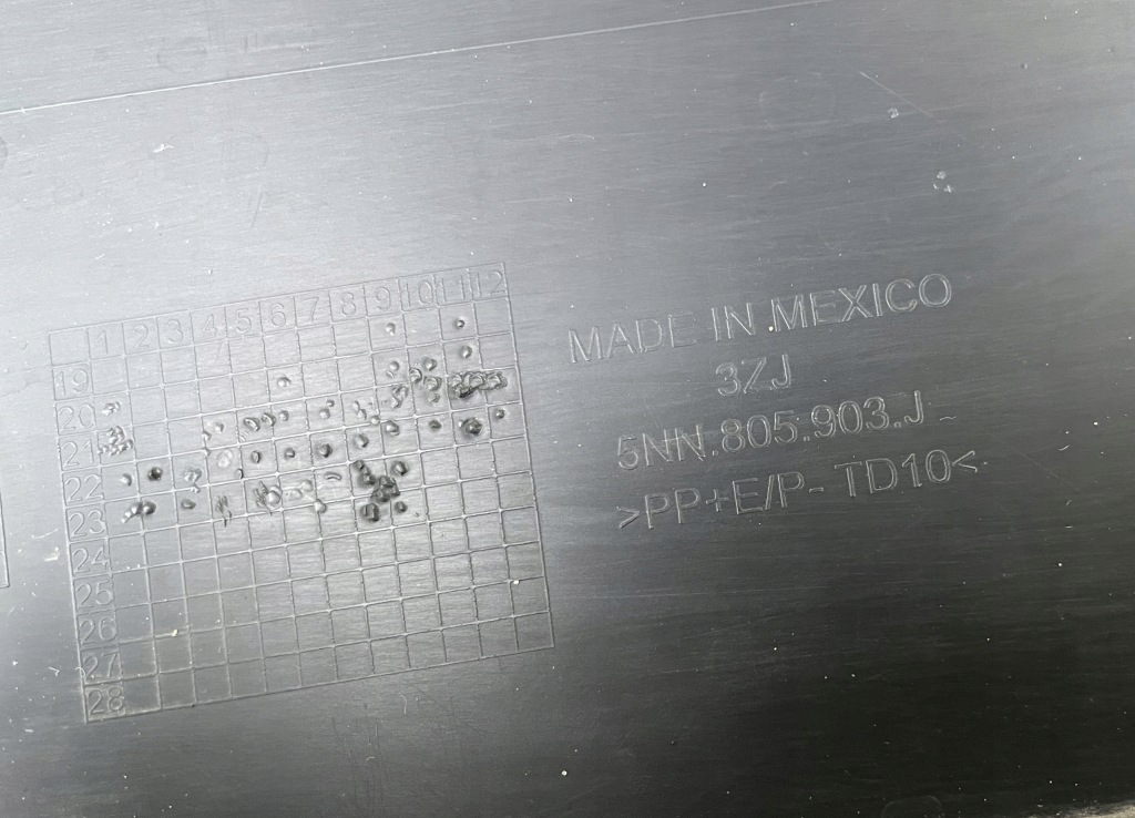 Бампер vw tiguan allspace рестайлінг  r-line w kolr lok1 l0k1 pdcx6 камера джгут Оригінал