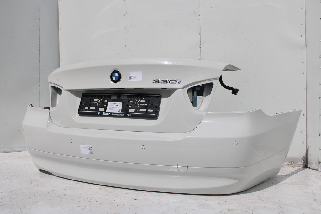 фото №7, Bmw 3 e90 задняя крышка багажника багажника + бампер задний + лампы 300 alpinweiss белый