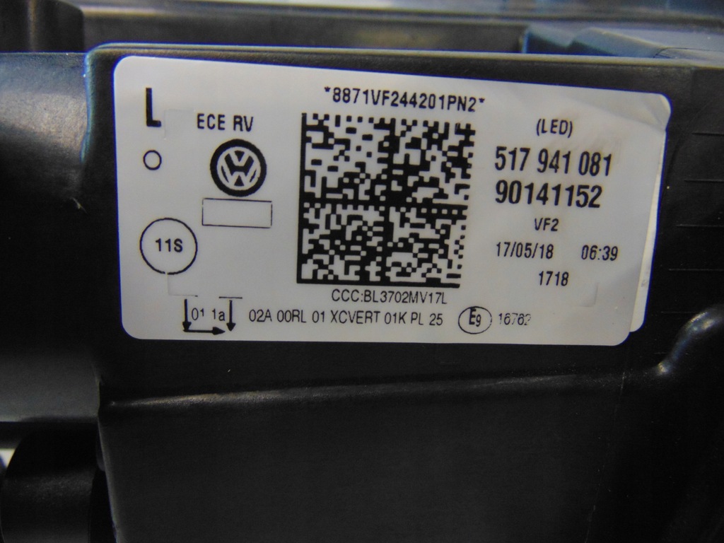 фото №11, Лампа левая перед full led vw golf sportsvan 517941081