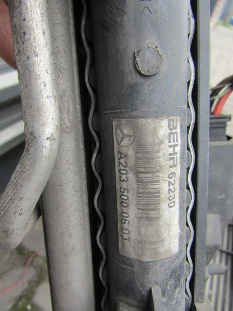 фото №9, 4 mercedes w203 2.2cdi радіатор wody пального інтеркулер вентилятор wody