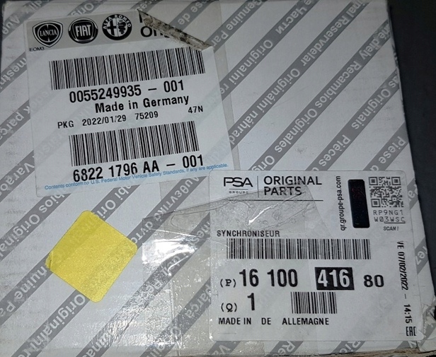 фото №15, Оригинальный номер синхронизатор 3-4 передача citroen jumper iii peugeot boxer iii 1610041680
