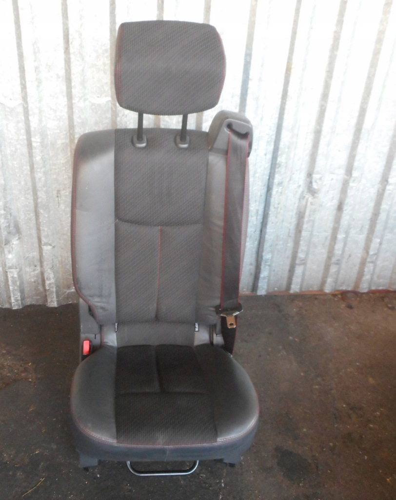 фото №11, Renault espace iv lift сидіння задній задня напівшкіра czerwona nić