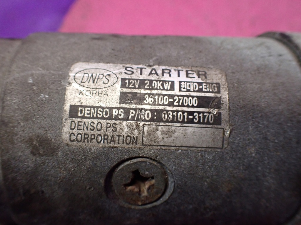 фото №8, Hyundai trajet 2.0 crdi стартер 3610027000 031013170 9 зубьев