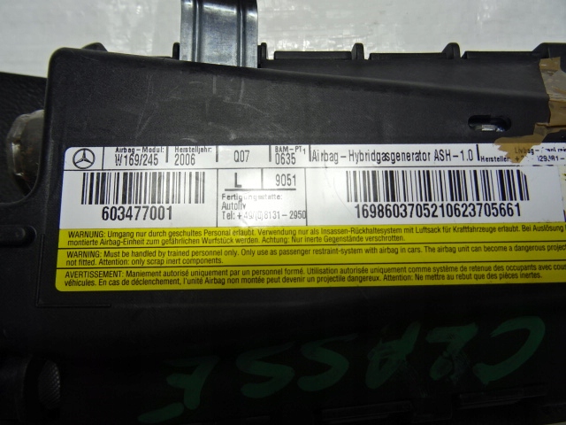 фото №7, Mercedes w169 w245 air bag подушка сиденье левая