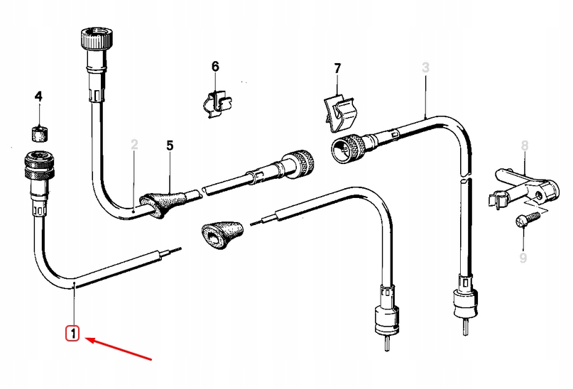 фото №1, Bmw 6 e24 speedo кабель 62121368148 1368148