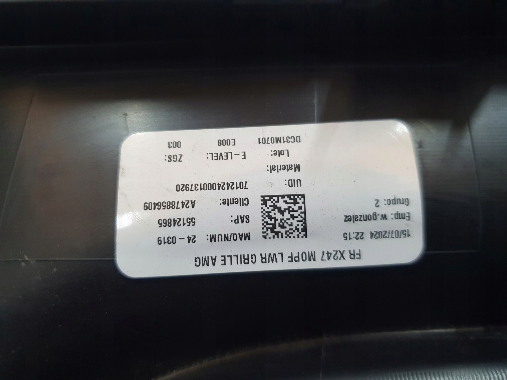 Накладка спойлер бампера mercedes glb w247 amg перед Доставка