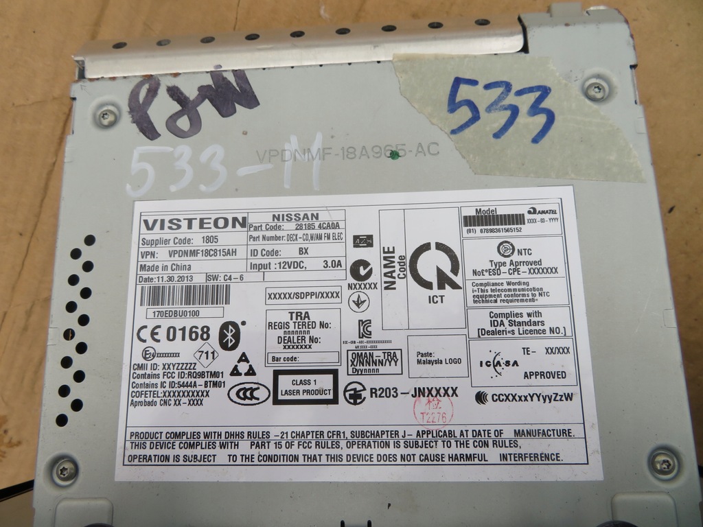 фото №13, Радіо nissan qashqai ii suv j11 vpdnmf-18b890-dd