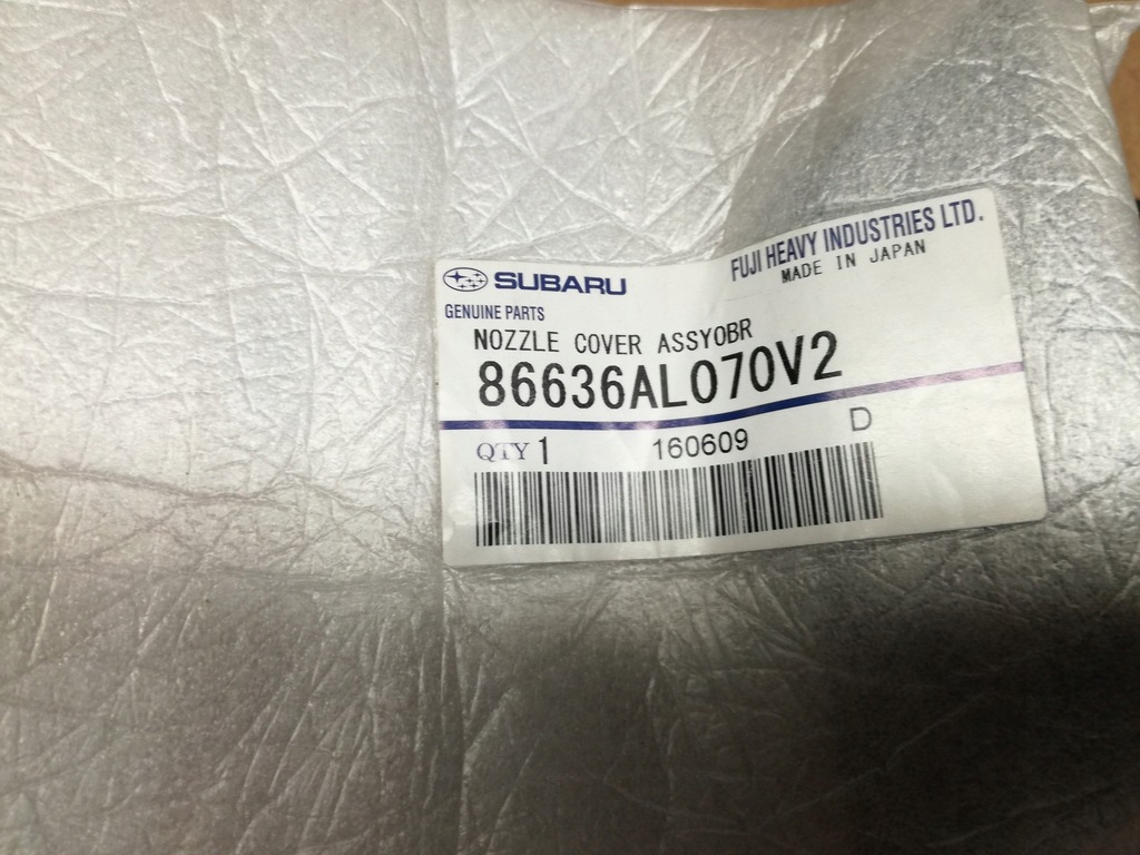 фото №1, Заглушка накладка распылителя фара передний subaru 86636al070v2