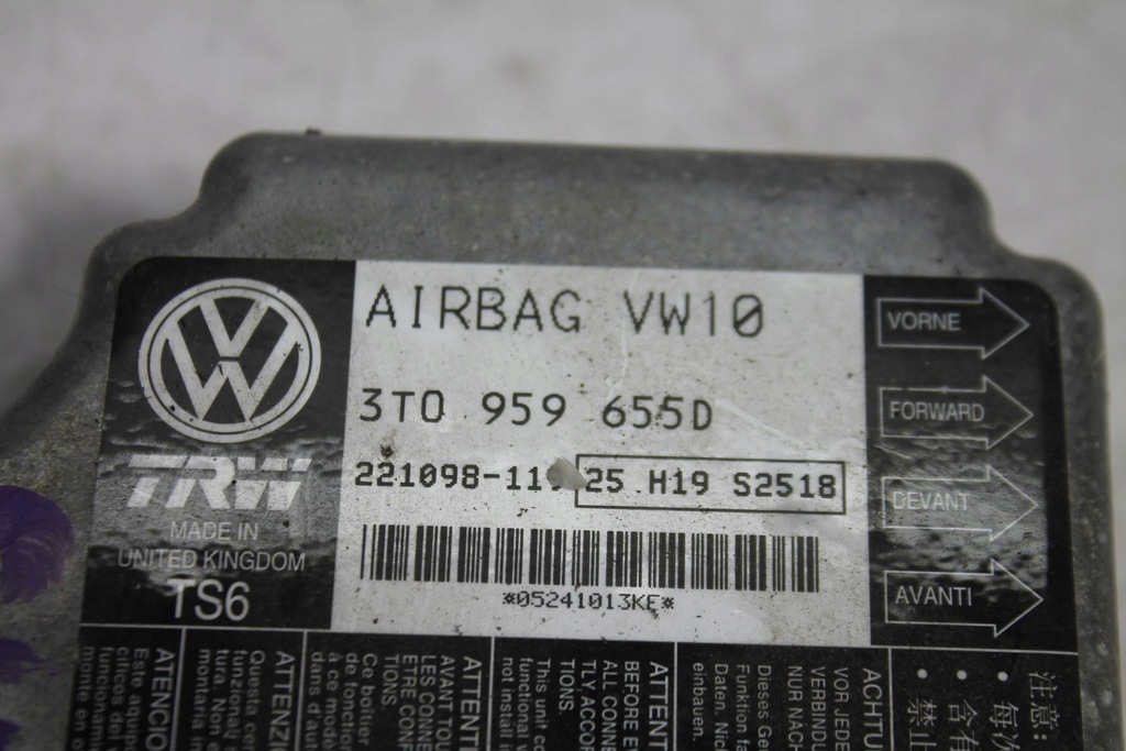 фото №8, Модуль подушок подушка безпеки skoda оригінальний номер 3t0959655d