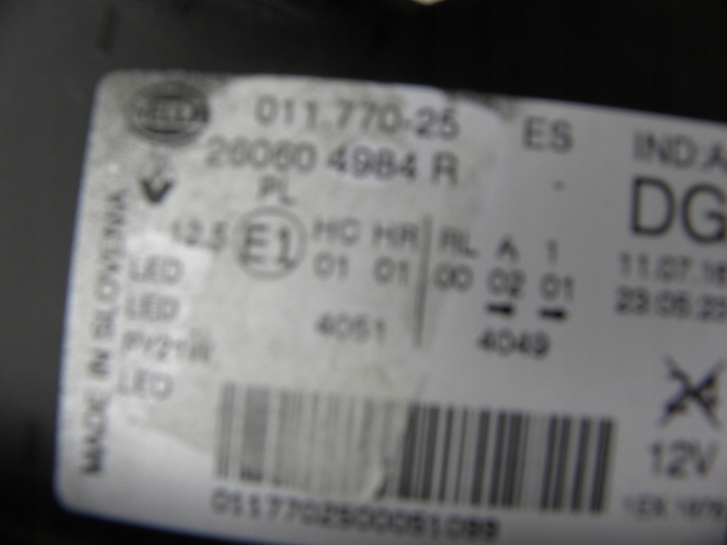 фото №16, Renault kadjar 2016 rok перед капот лампа левая full-led