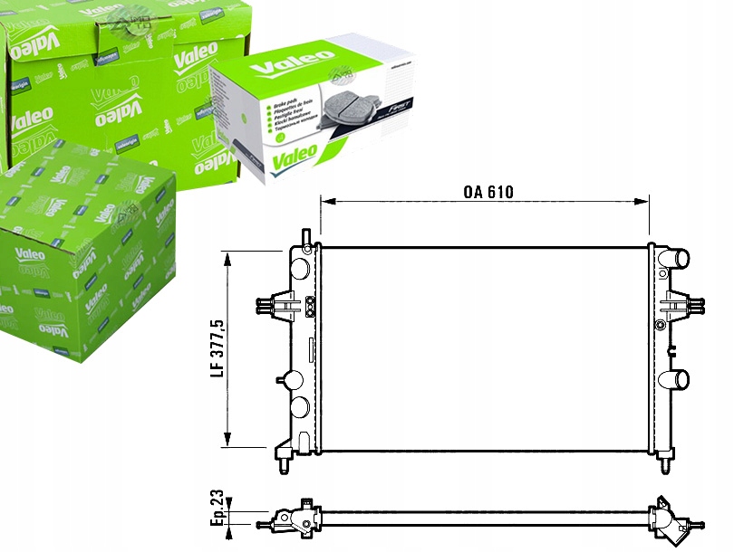 фото №1, Valeo радиатор двигателя opel astra g, astra g clas