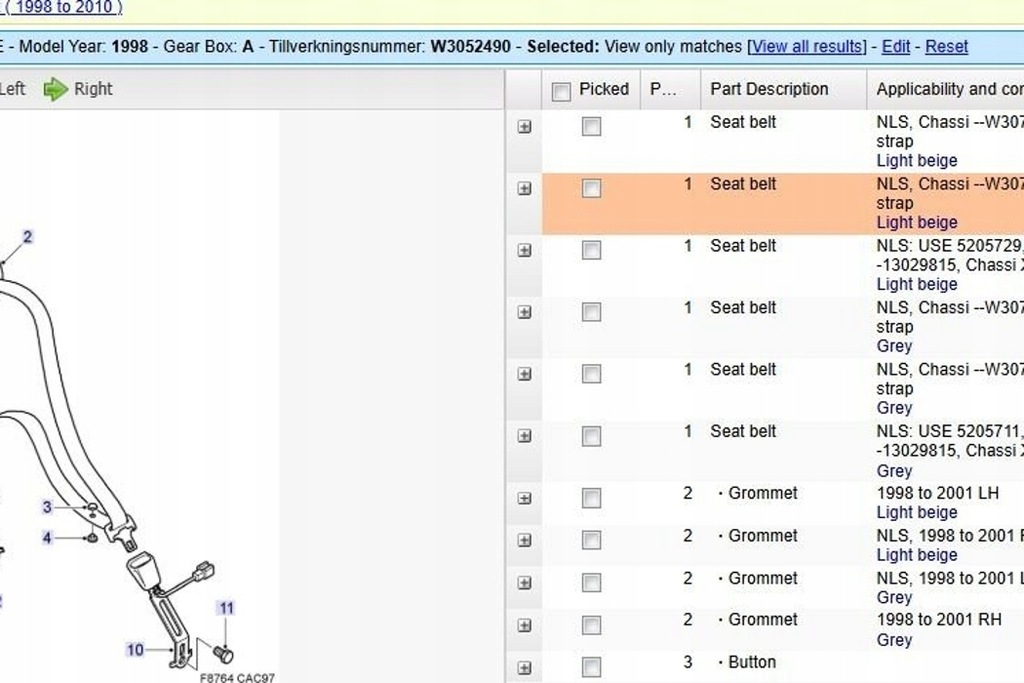 фото №6, Pas безопасности передний правый saab 9-5 ys3e 4842811 2.0l бензиновый