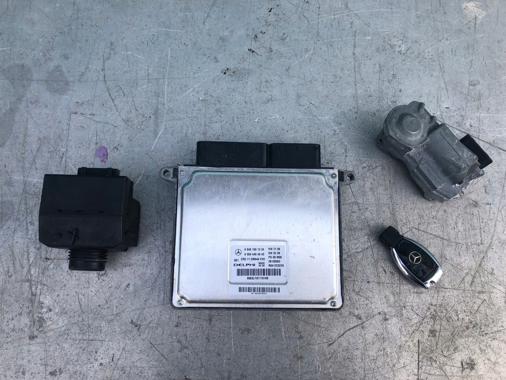 фото №1, Mercedes w211 2,2 lift набор стартовый бортовой компьютер