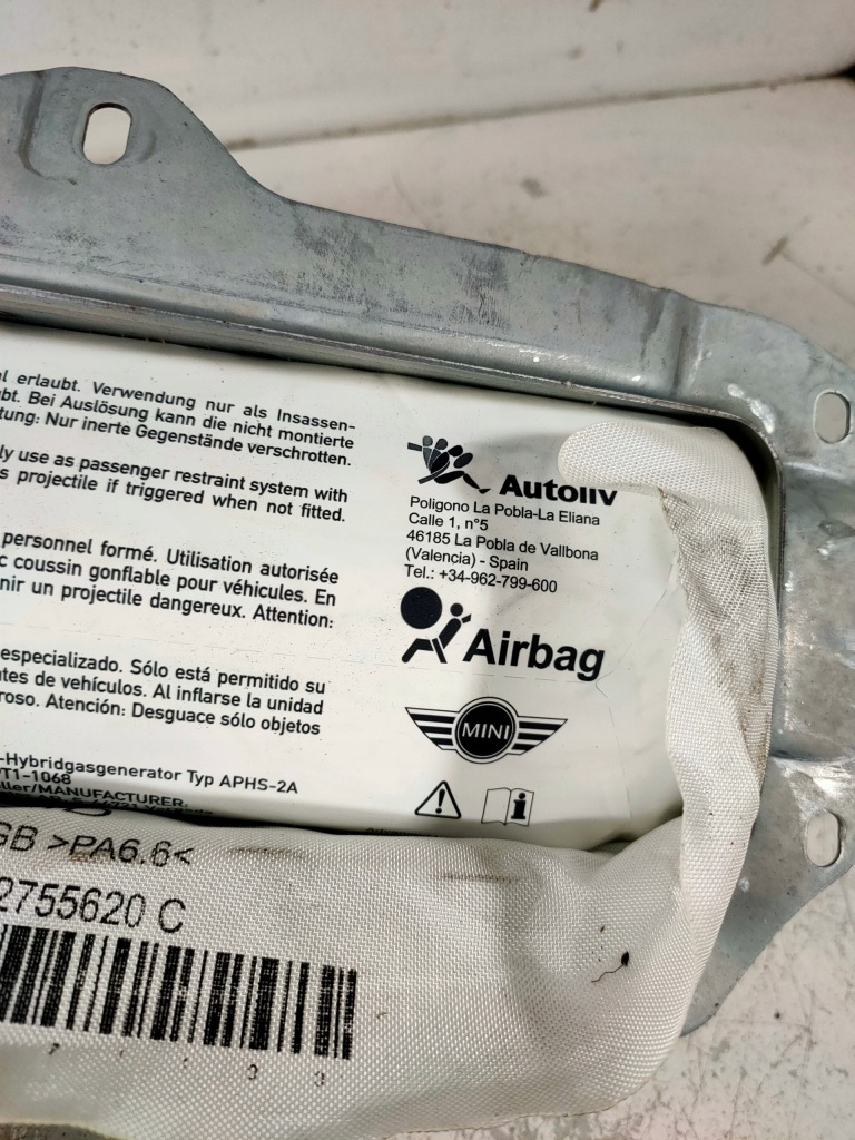 Mini r56 подушка повітряна пасажира 2755620c Доставка